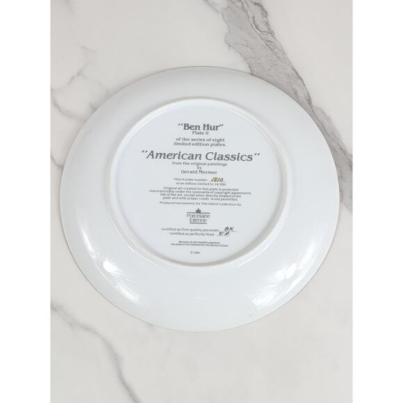 Ben Hur American Classics Gerald Mermer Year 1983 Porcelain 9 1/4" Decor Plate - Picture 9 of 11